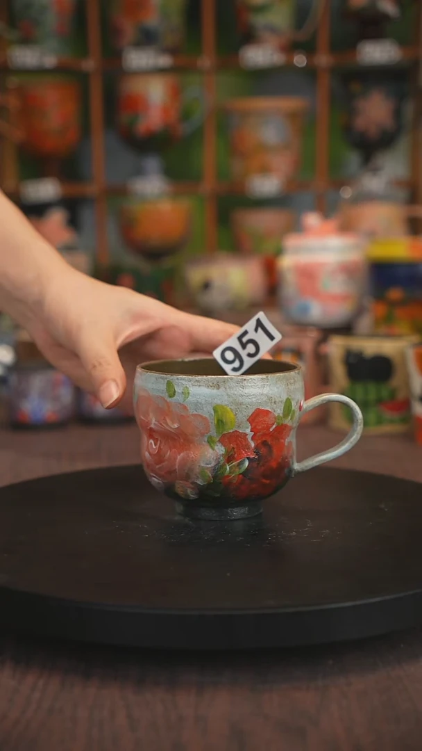 紫砂油画手绘釉下彩951