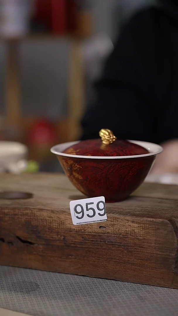 【闪购商品】瓷片小钱 敦煌风重工大漆盖碗