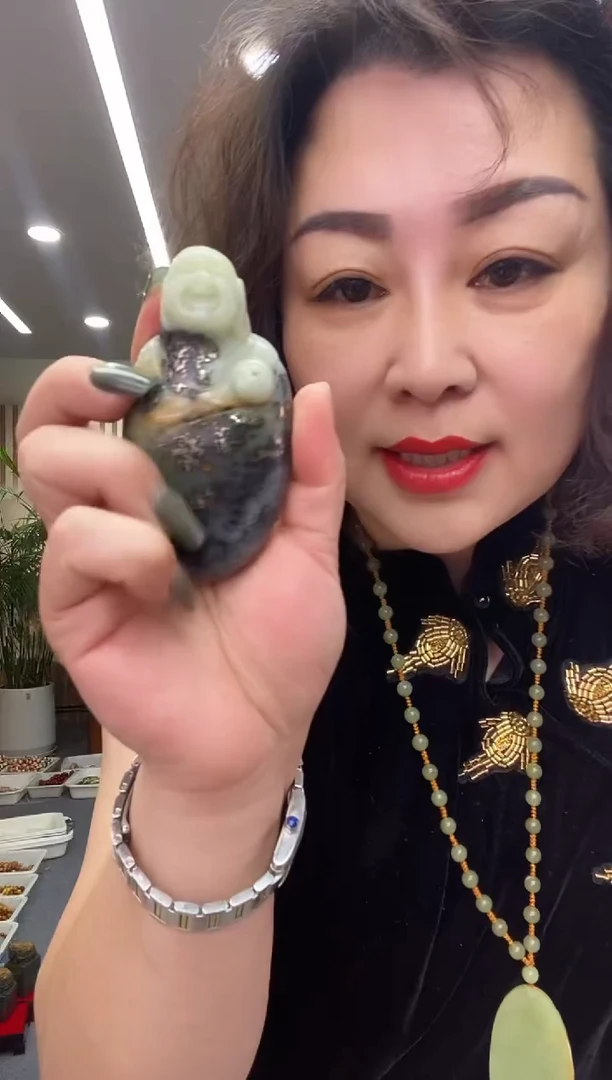 未镶嵌蛇纹石玉手把手把