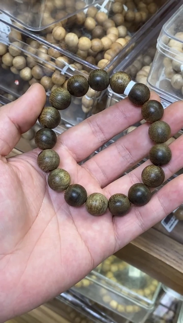 沉香手串文莱圆珠单圈1.3多样性发其一