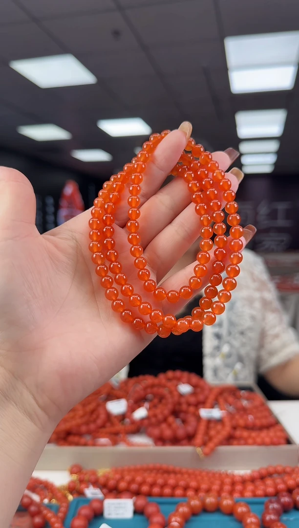 未镶嵌珠串南红玛瑙6mm/多样发其一/2025073504999