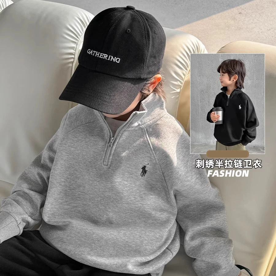 男童卫衣春秋款2024新款童装长袖上衣儿童春季洋气衣服男孩套头衫