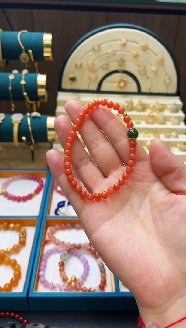 【闪购商品】南红玛瑙手链合金南红手串