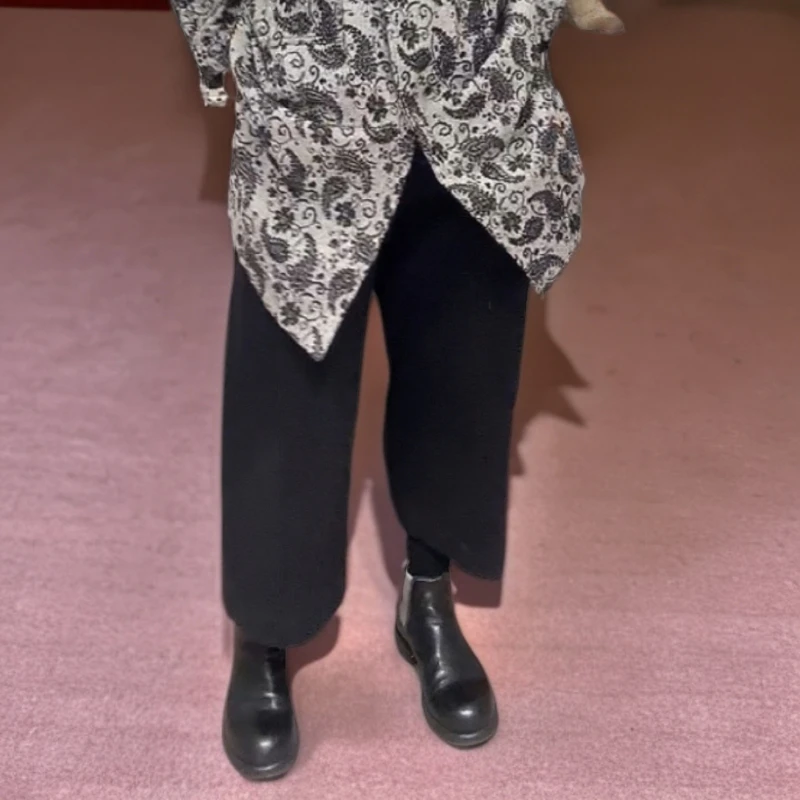 新思维新款咖花大口袋裤个性十足时尚大方优雅宽松版型时尚休闲潮