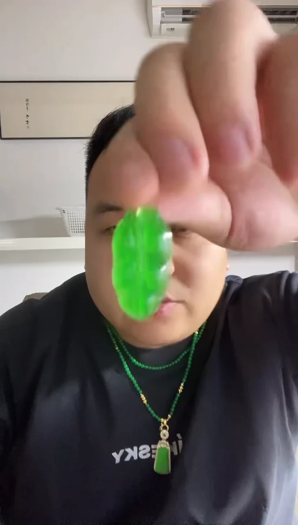 翡翠未镶嵌颈饰146叶子