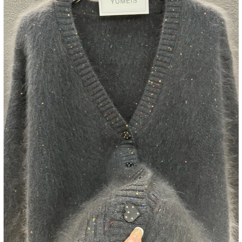 【爱心扣开衫】长袖时尚休闲百搭女士秋冬加厚针织衫