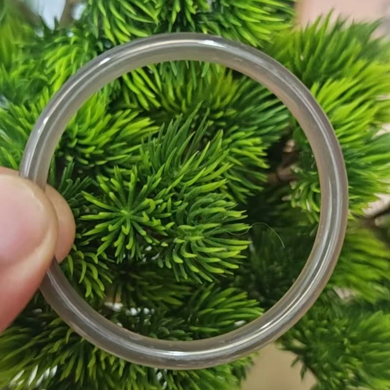 天然玛瑙手镯藕粉玛瑙手镯51-52圈口【福利品不带证书 慎拍】