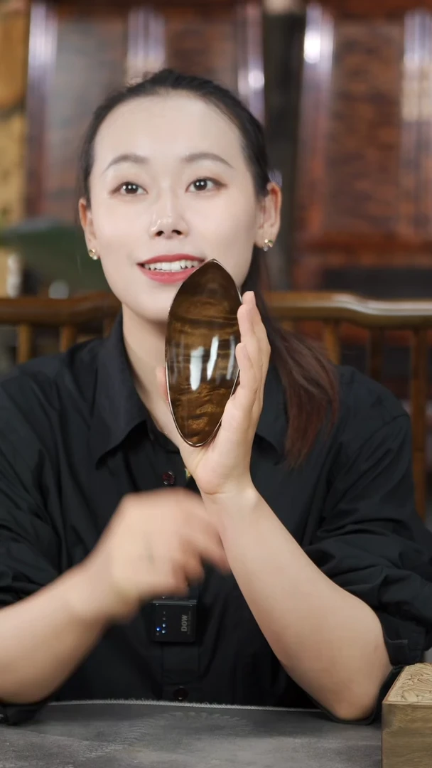 金丝楠云彩水波精工荷花瓣茶则