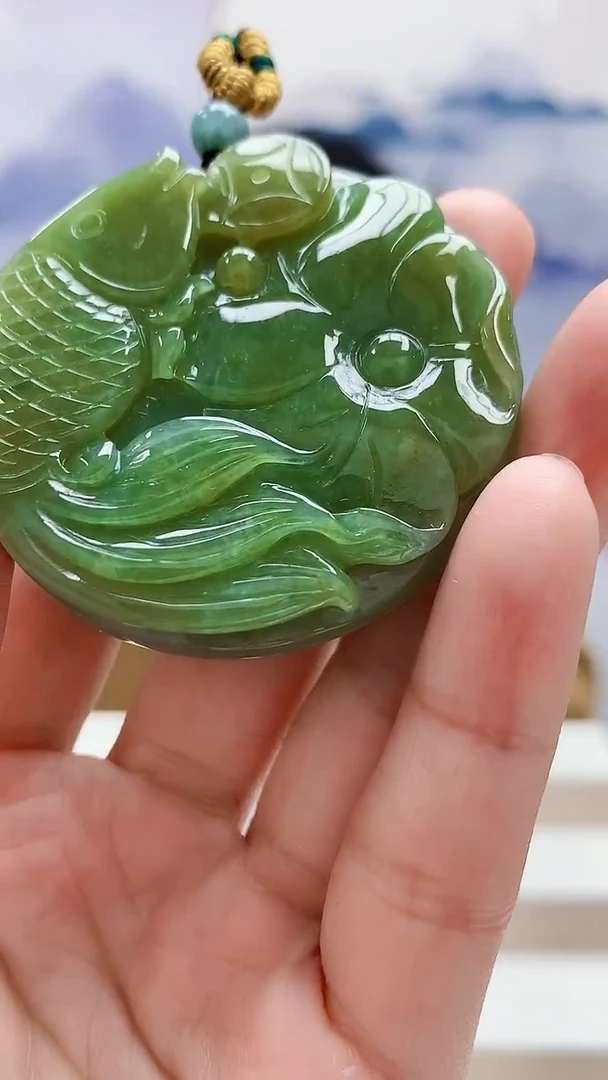 未镶嵌定制翡翠4852lr-毛货挂件22