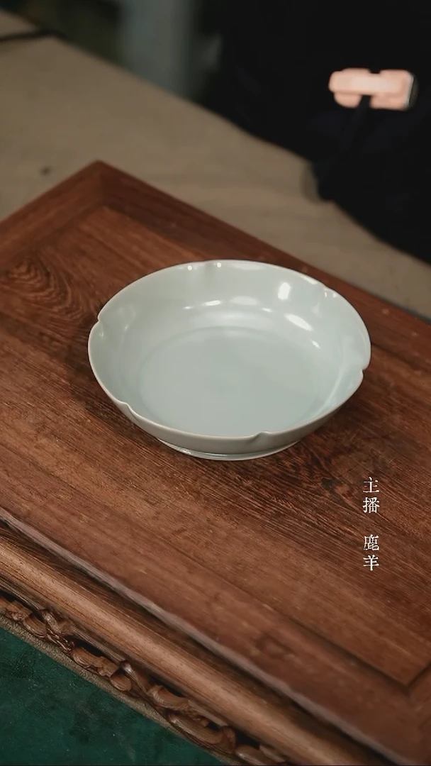 一*葵口洗-朱钰峰-青灰釉-全品-羊