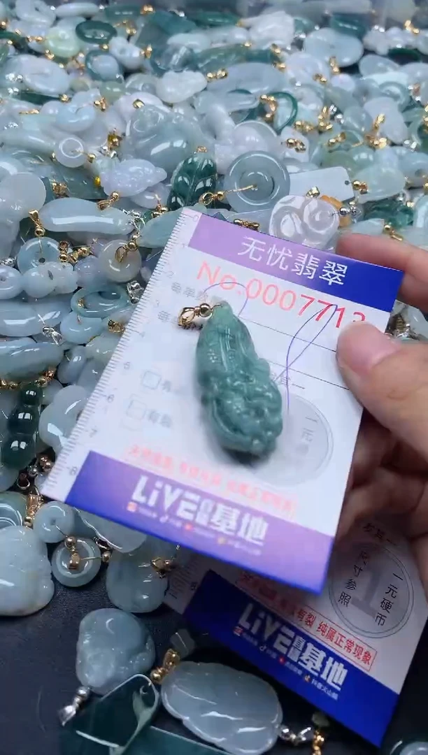 翡翠未镶嵌吊坠(不含链)7713