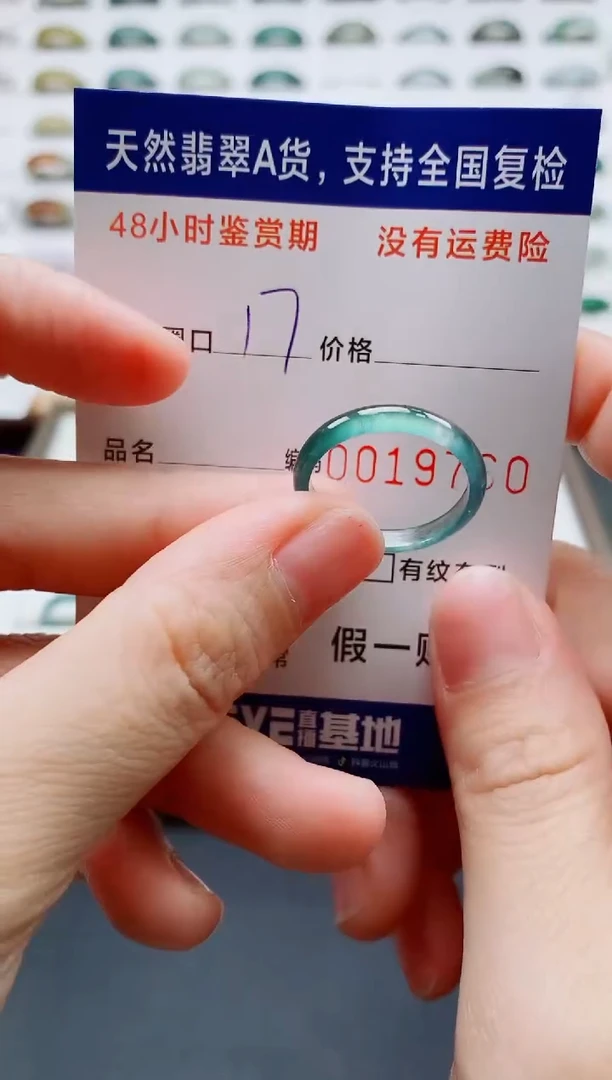翡翠戒指未镶嵌天然A货翡翠戒圈9700