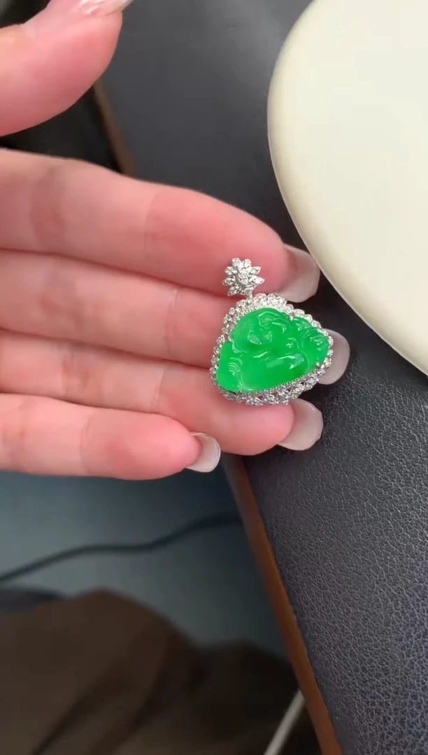 18K金镶嵌定制翡翠48小时鉴赏期 退货不扣服务费