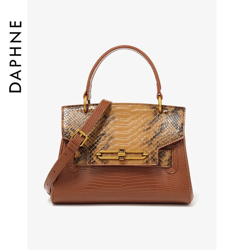 【爆款】达芙妮Daphne鳄鱼纹手提包单肩斜挎包6123683283/10168