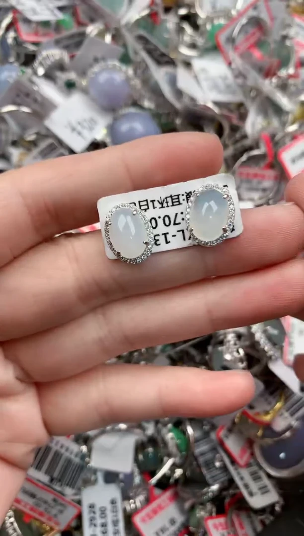 银S925镶嵌戒指翡翠17-17-17    9