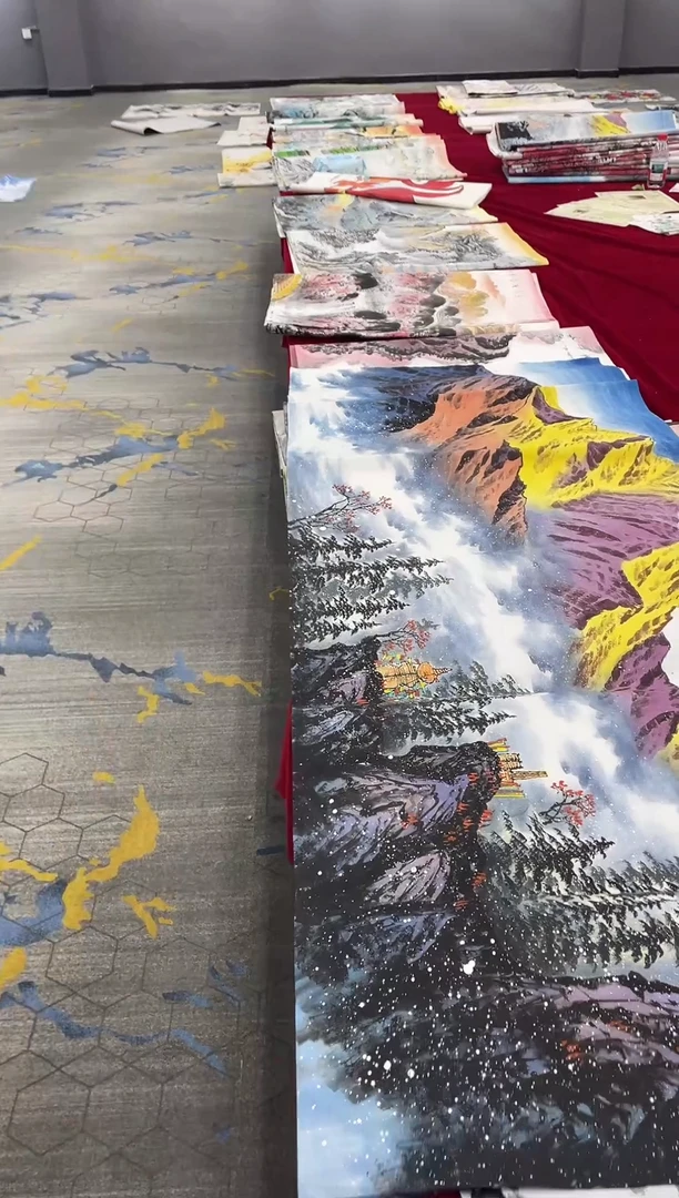 真人名画手工手绘