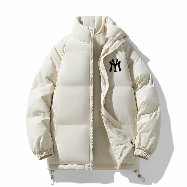 MY冬季潮牌加厚纯色棉衣男女情侣同款百搭棉袄保暖防风棉服外套