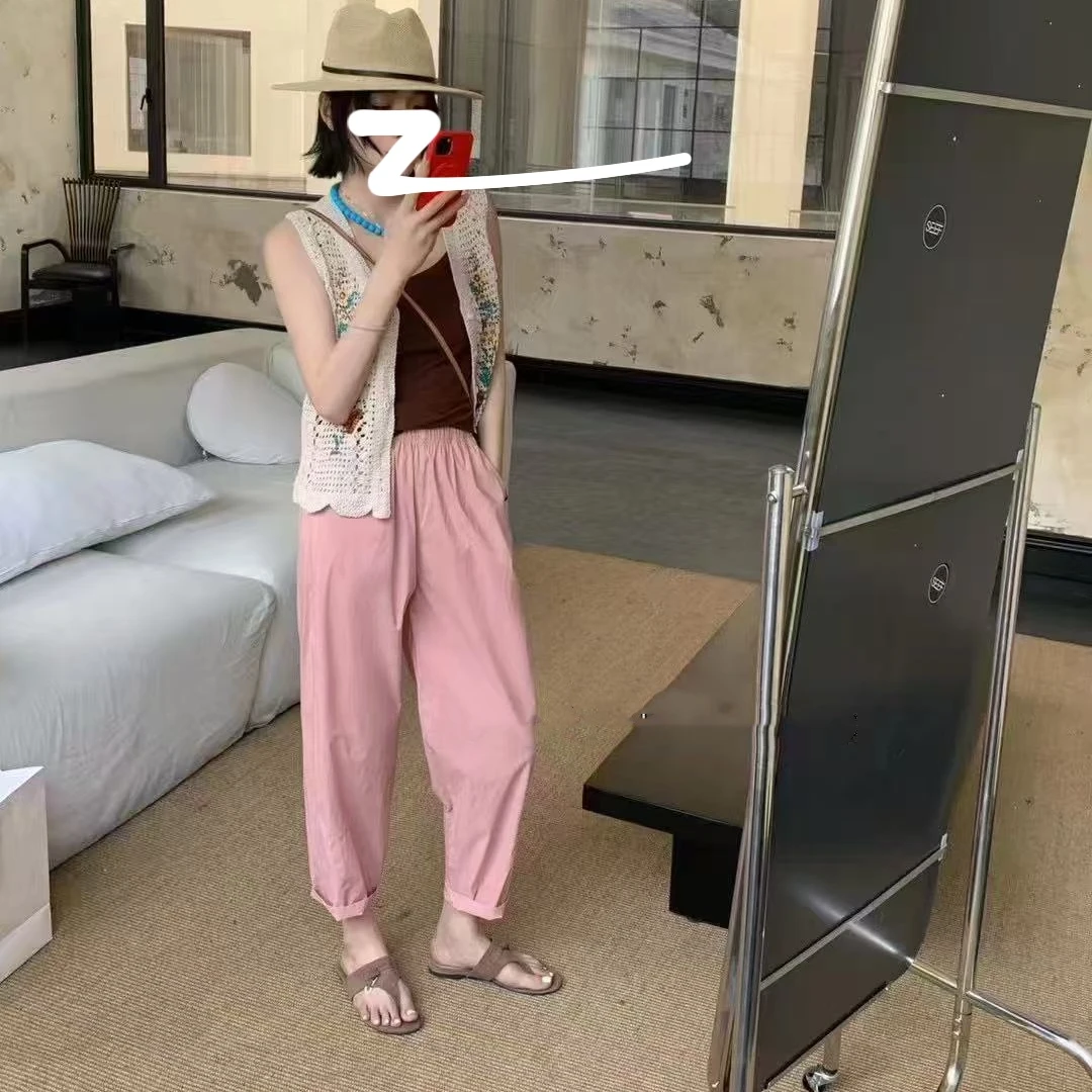 （柚子同款）HM夏款清凉透气运动休闲速干裤6610