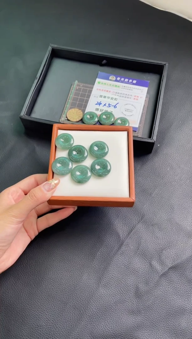 翡翠挂件未镶嵌平安扣FL3配绳/多样性发其一CP