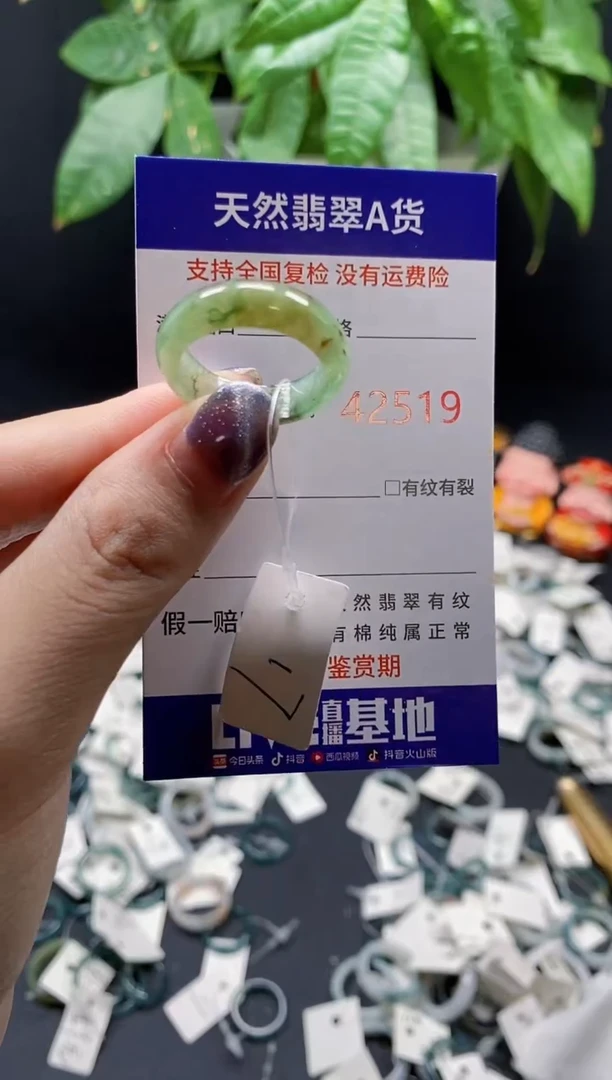 翡翠戒指未镶嵌 天然翡翠戒圈2519