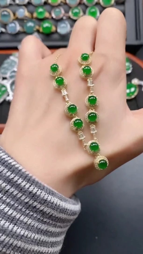 银S925镶嵌戒指翡翠1111111