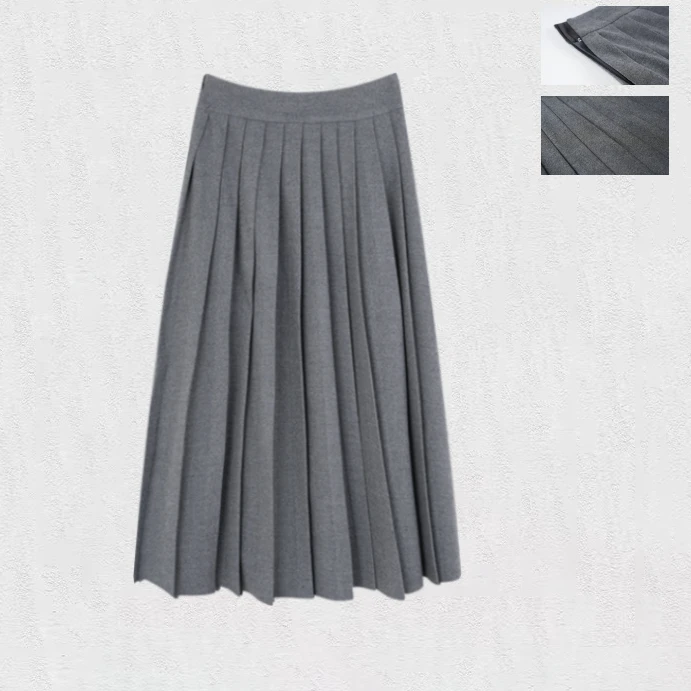 60011【设计款订单】羊毛混纺百褶裙