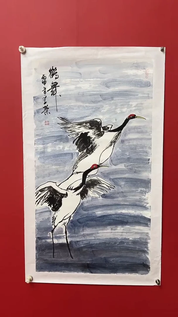 书法李学荣老师鹤舞