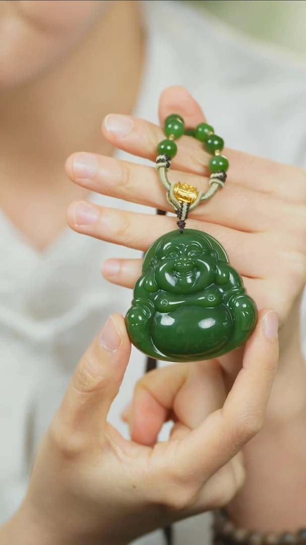 吊坠(不含链)18K金镶嵌和田玉1012-069