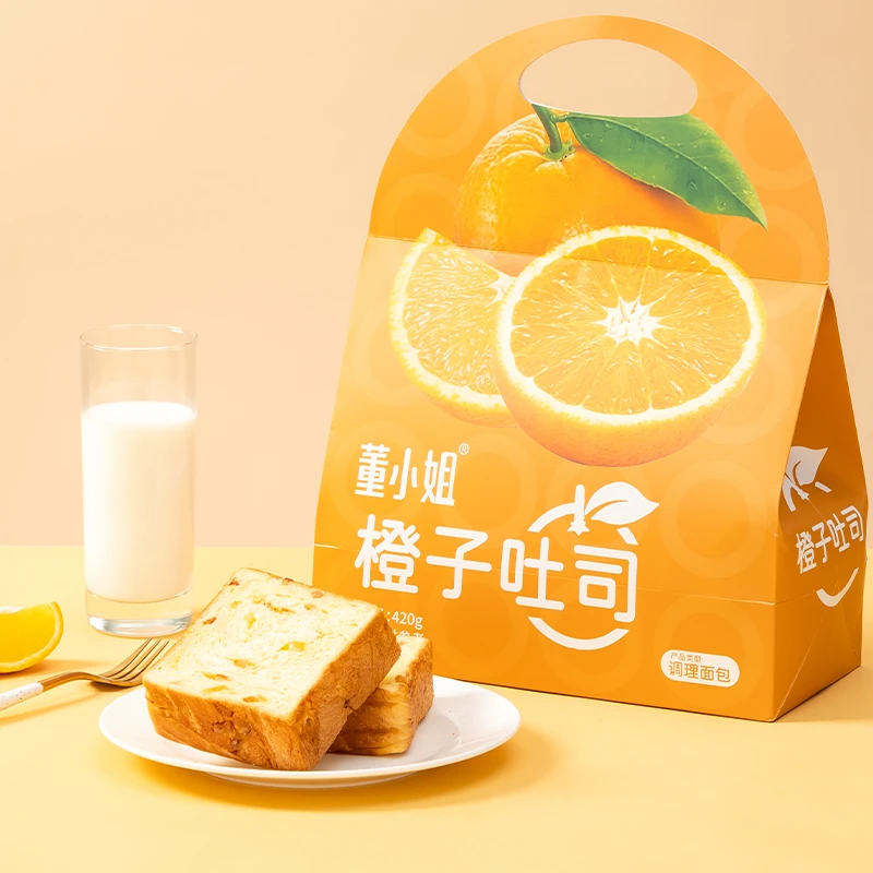 董小姐水果吐司橙子黄油吐司厚切代餐早餐食品面包整箱小零食糕点