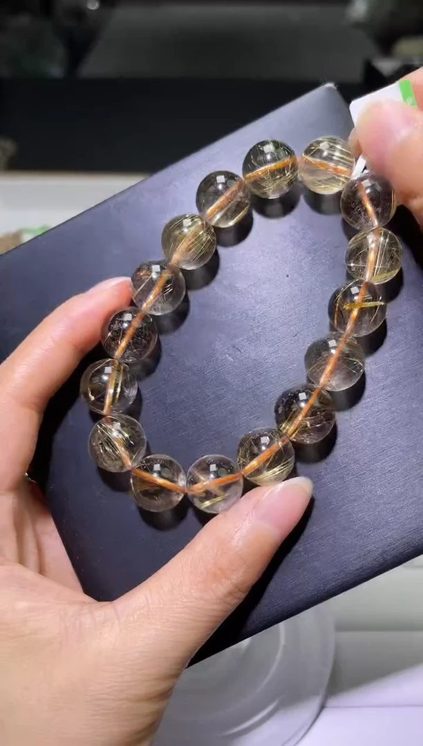 未镶嵌手链水晶J035-14mm金发晶单圈-多样性发其一