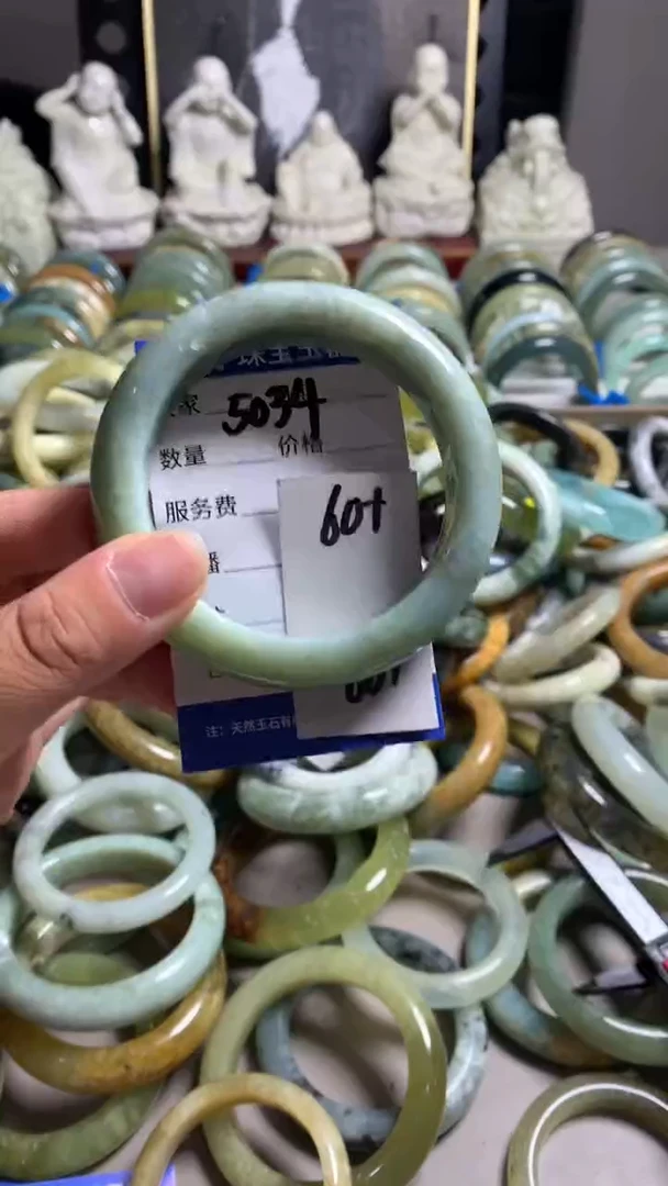 未镶嵌蛇纹石玉手镯5034