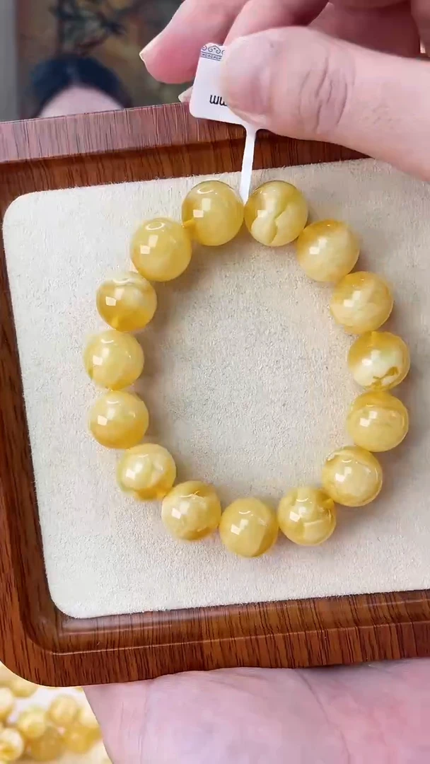 未镶嵌蜜蜡裸石手串