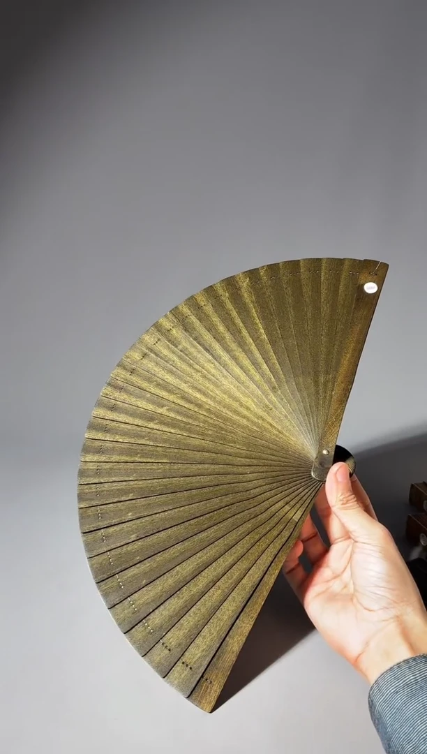 其他楠木（金丝楠）A****l686号21cm乌木金丝楠小叶桢楠扇子