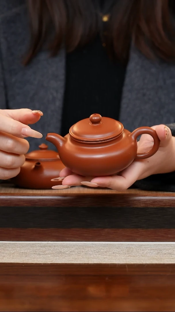 朱泥仿古150cc宜兴手工紫砂壶