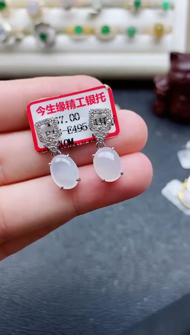 银S925镶嵌戒指翡翠1