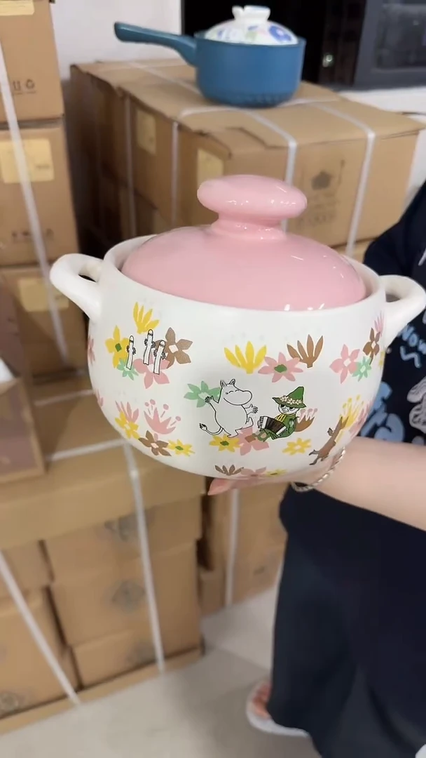 瓷片姆明花语高汤锅2.8L