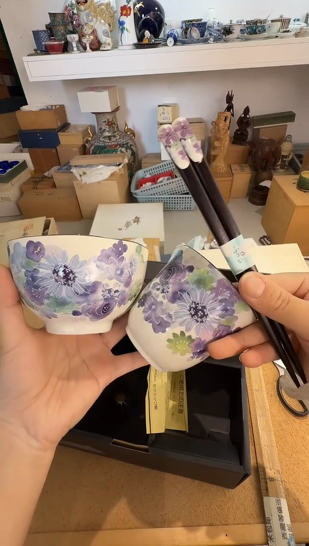 瓷片茉莉甄选和蓝套碗