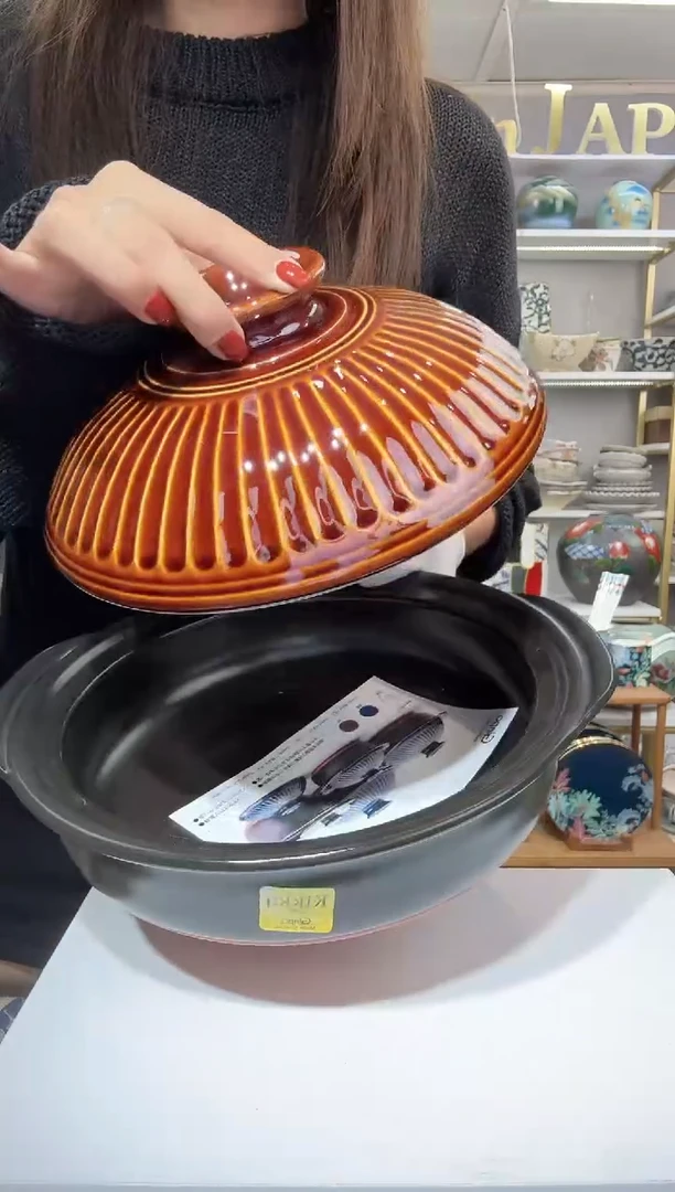 陶瓷菊花枫叶红棕8号1.9L（2-3人用）