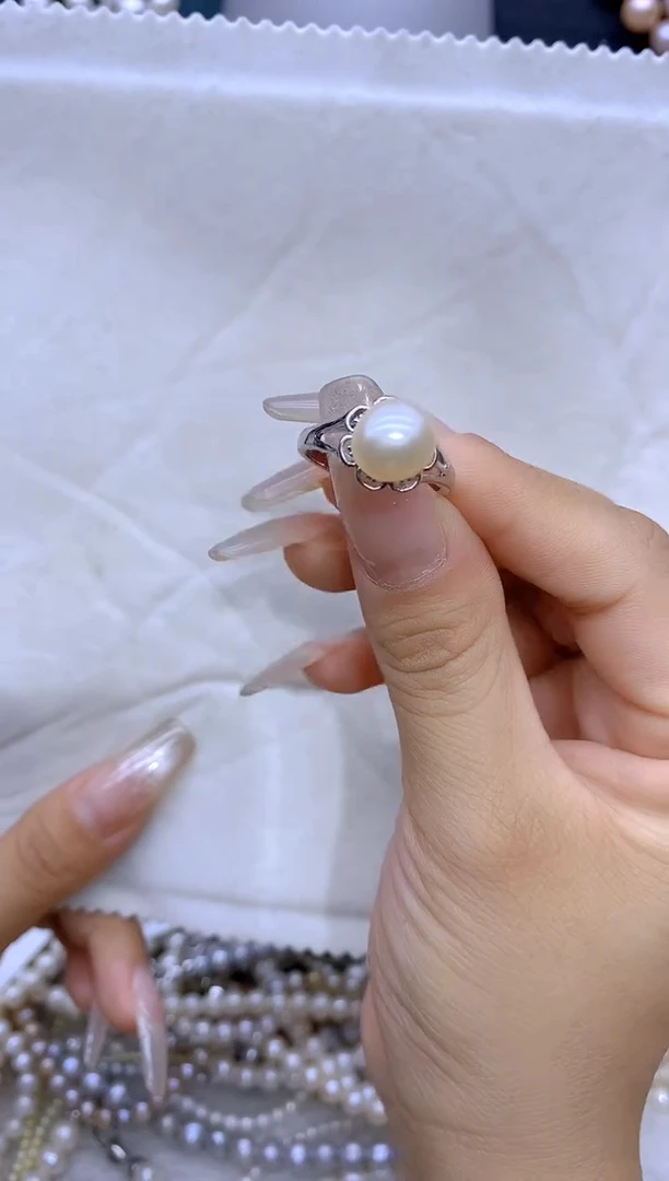 戒指未镶嵌淡水珍珠珍珠戒指