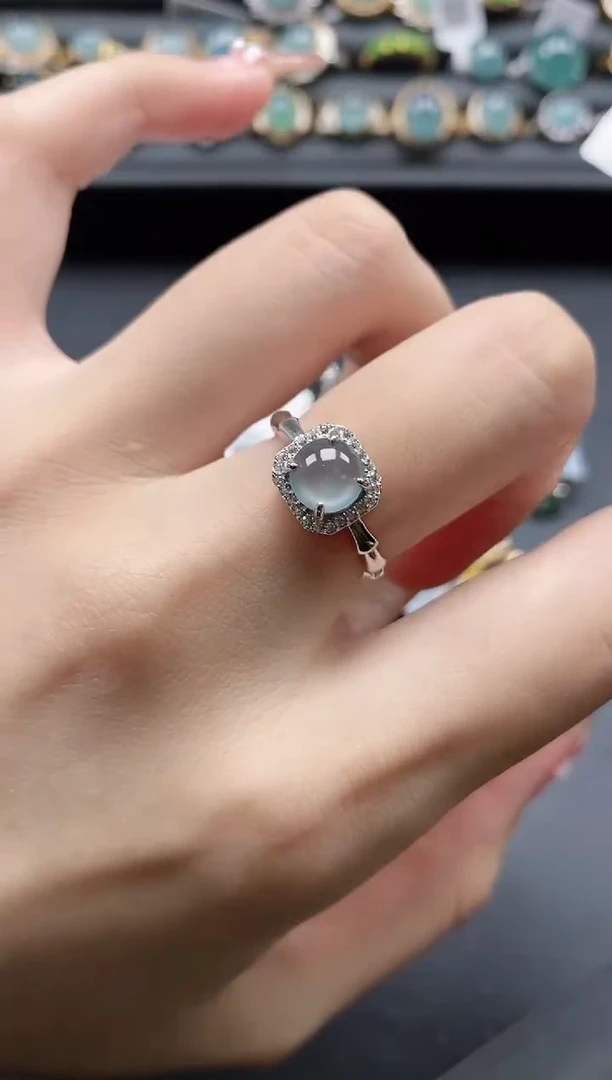 【闪购商品】翡翠戒指银S925镶嵌1111-