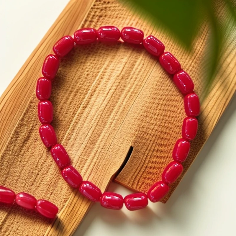 1234号精品红色卡6mm桶珠手串拍一发二