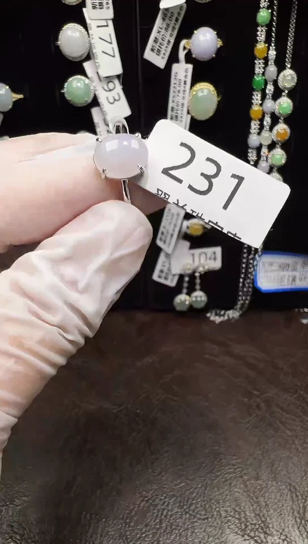 银S925镀金镶嵌戒指翡翠戒指