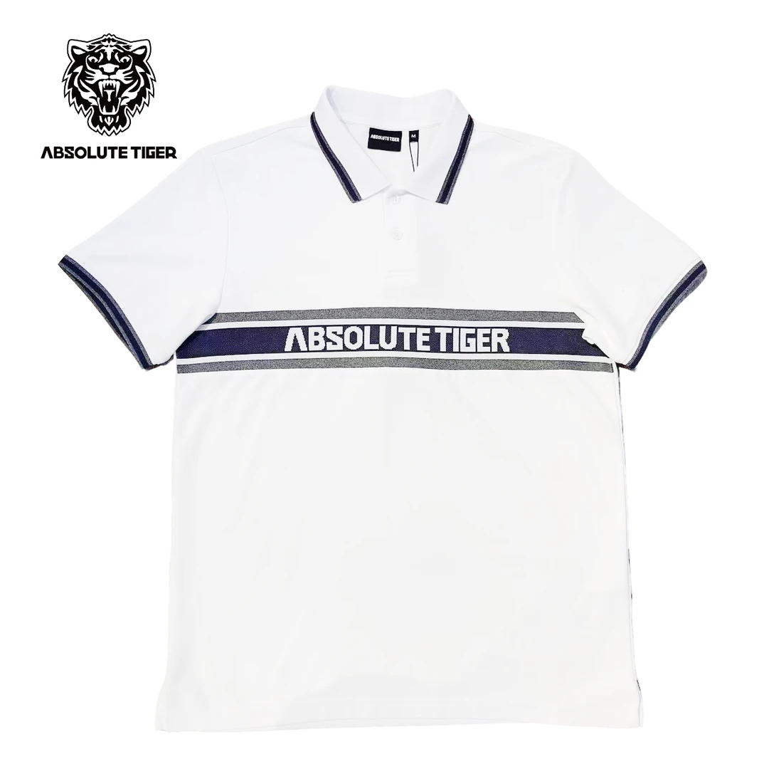 ABSOLUTE TIGER情侣刺绣男友力短袖Polo衫痞帅高级感男装时尚翻领