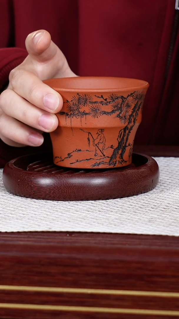 茶杯紫砂宜兴原矿紫砂 全手工制作