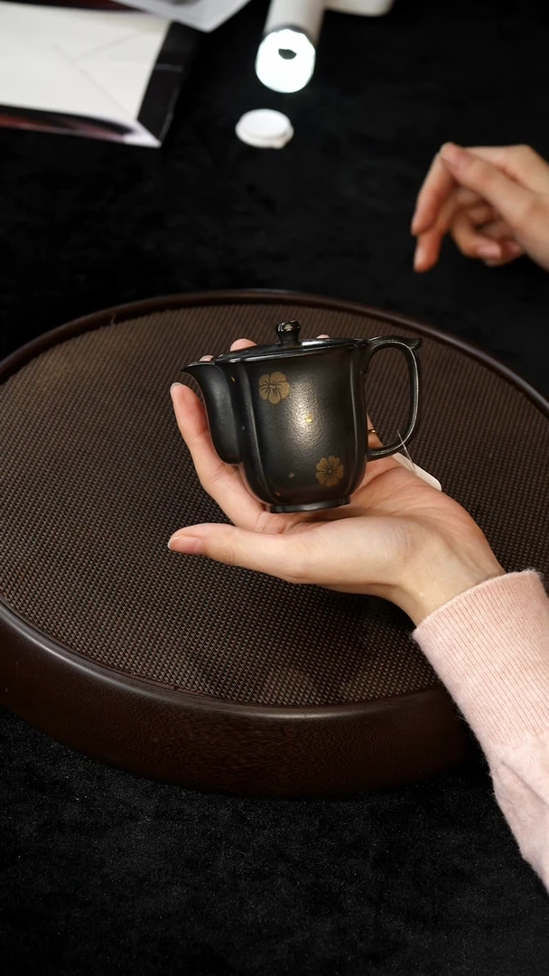 茶壶紫砂JWQ20669还原烧筋纹宫灯130c