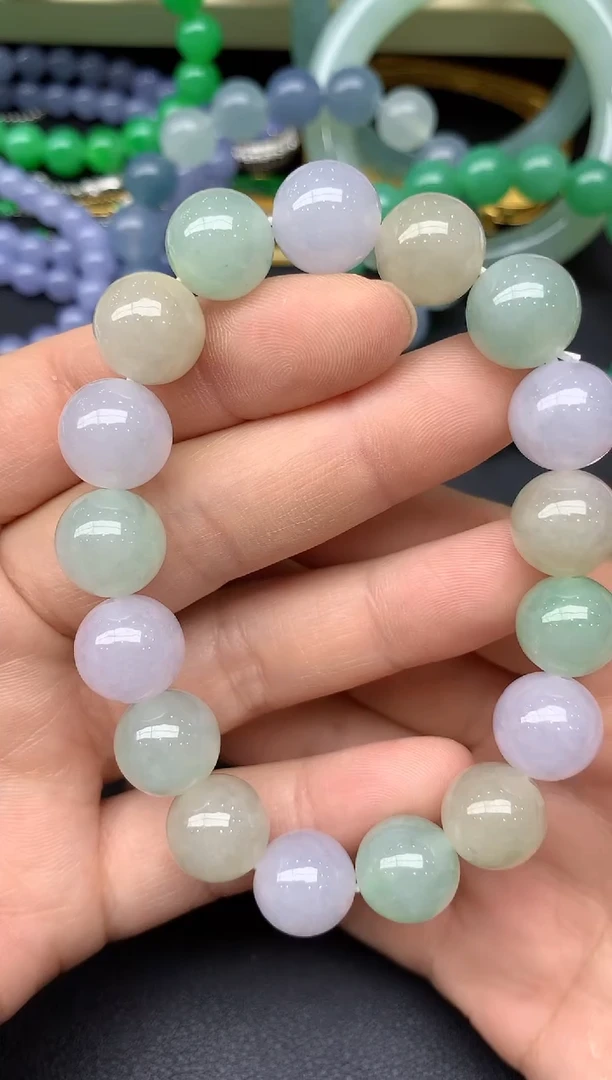 未镶嵌手串翡翠86-雪姐翡翠天天见