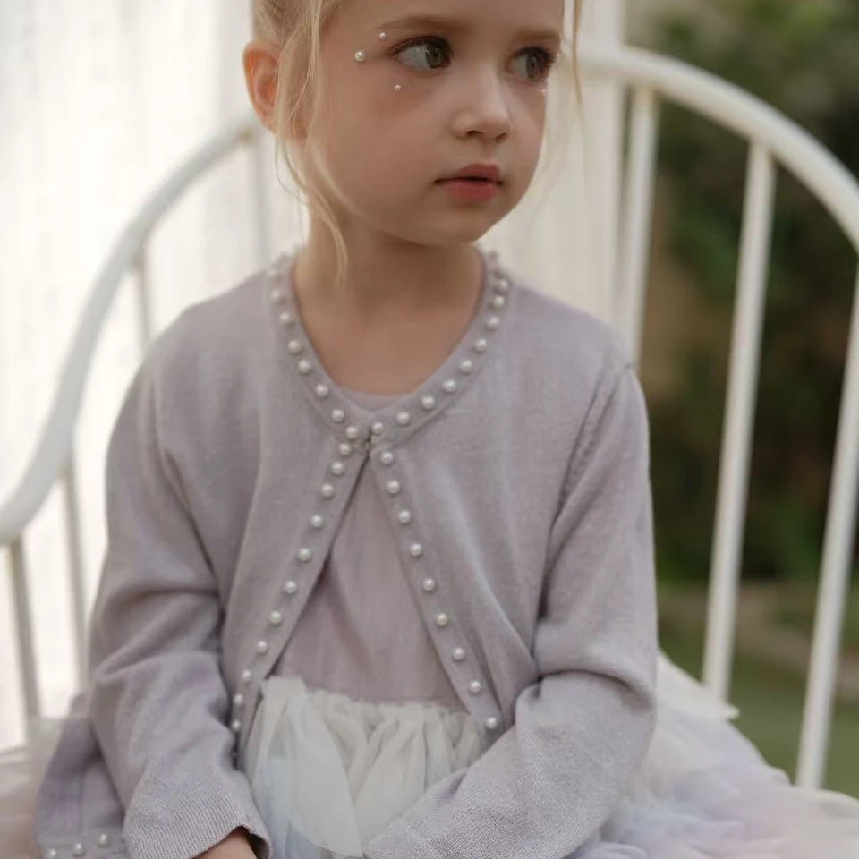 Alice *防晒针织开衫*女童秋冬季新款日常套装