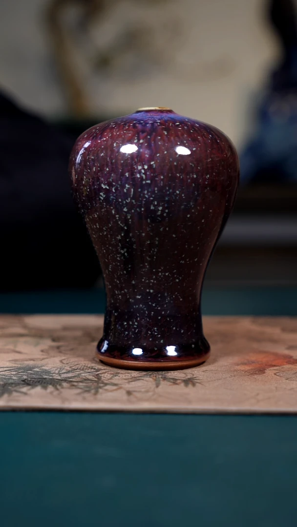 原矿石钧瓷茶器摆件