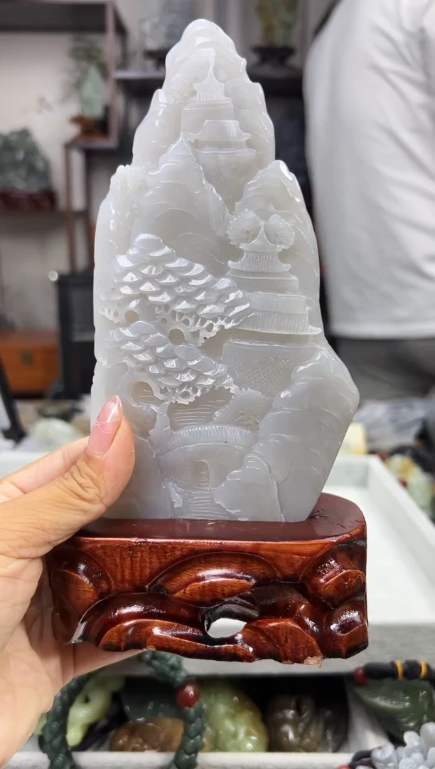 和田玉未镶嵌摆件1