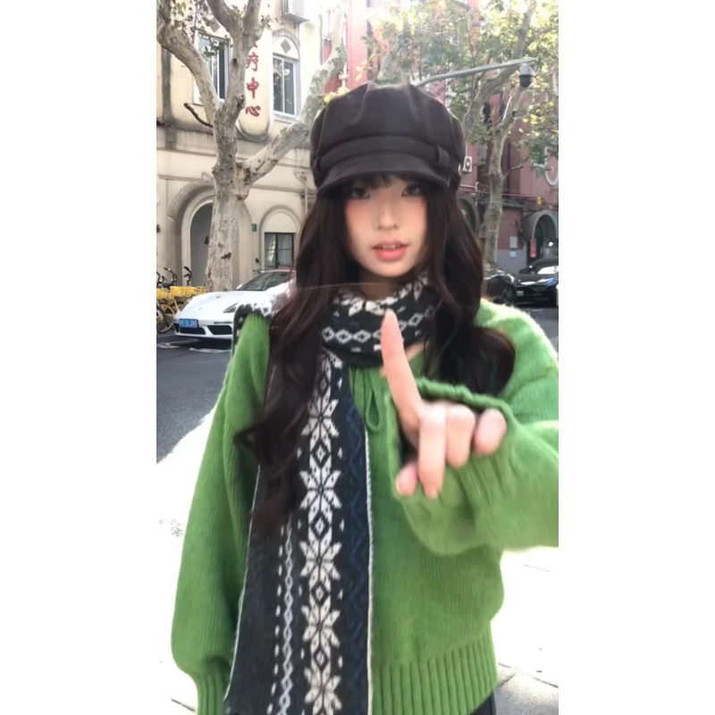 MARIE.COCO韩系温柔风针织衫毛衣搭高级感半身裙秋冬洋气时髦套装